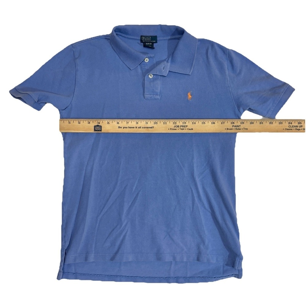 Polo Ralph Lauren Lot 2 Shirts Boy XL 18-20 Youth Golf Preppy Salmon Blue School - Picture 4 of 10
